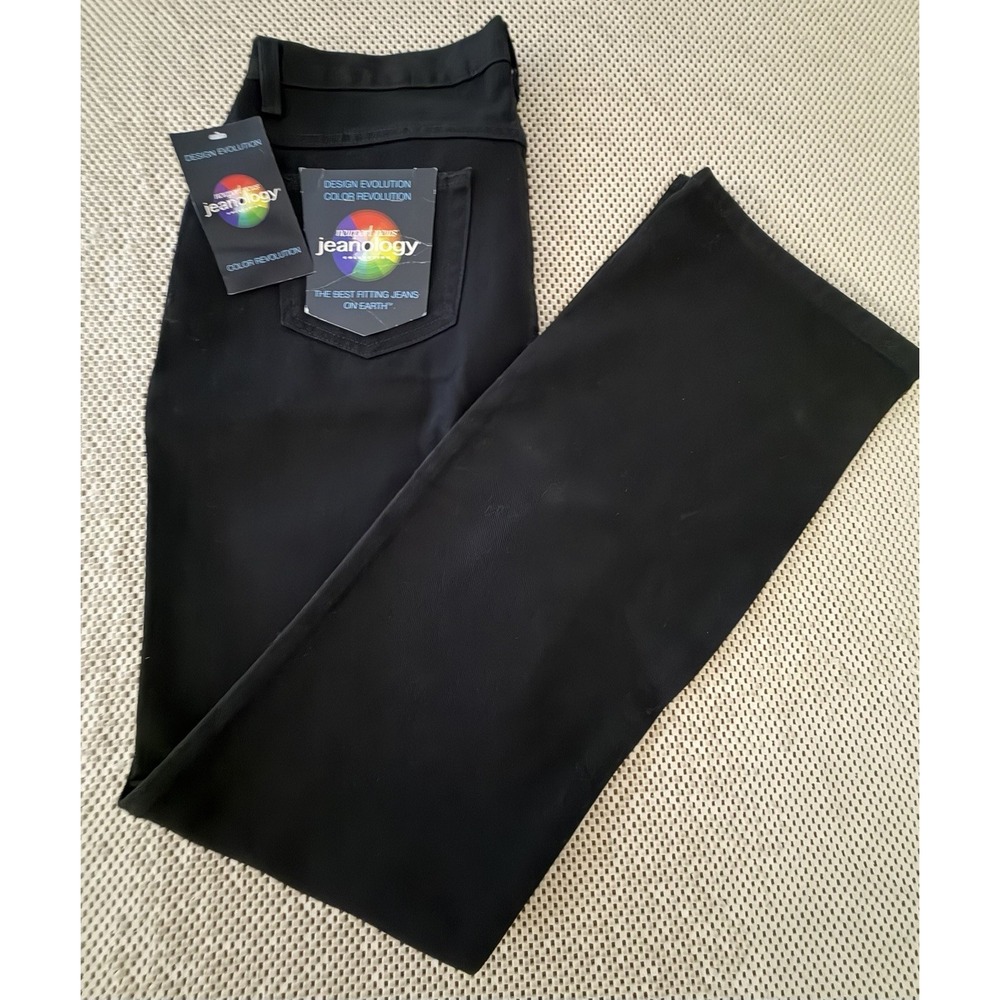 NEW NEWPORT NEWS Jeanology Jeans 12 T Fit 1 Black Stretch Straight Leg Tall NWT